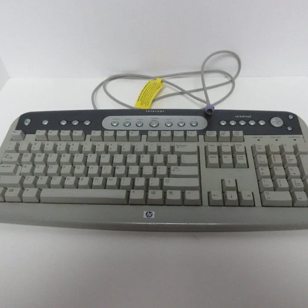 HP SK-2560 Internet/Multimedia PS/2 Wired Keyboard - Beige/Gray